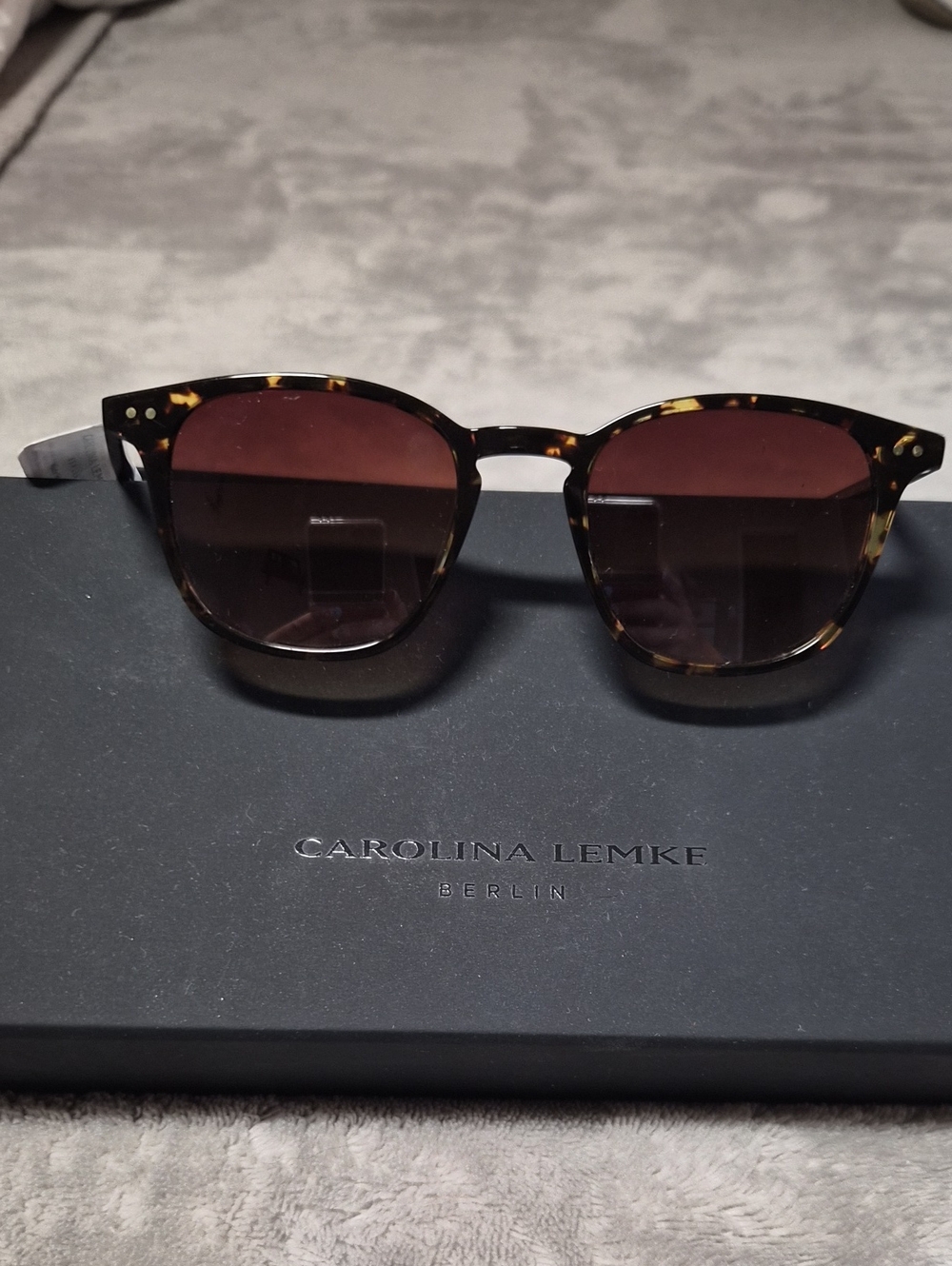 Carolina Lemke Berlin Tortoiseshell Sunglasses with Brown Lenses